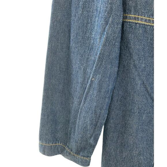 A-List By Wrapper Vintage Jean Dress Women's Size 7/8 Long Sleeves Button Down - Picture 6 of 7